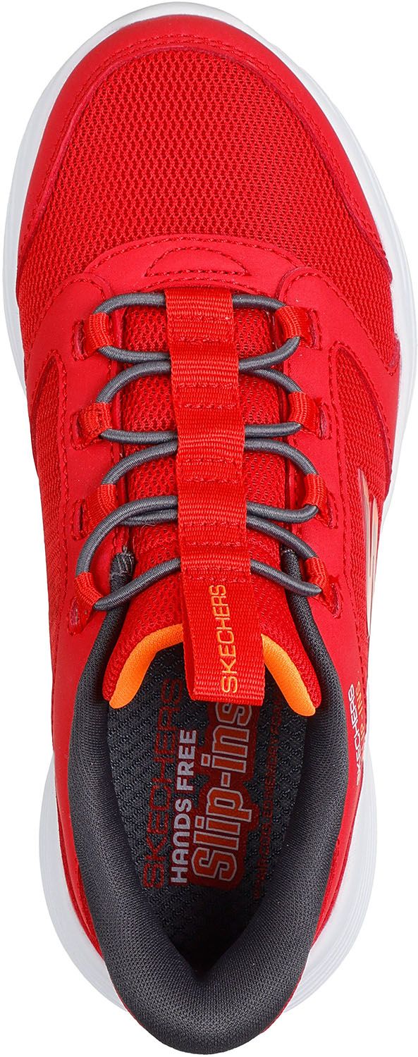 スケッチャーズ SKECHERS GO RUN 400 V2-TURBO-BRISK ジュニア 子供 シューズ 靴 スニーカー スリップイン ハンズフリー 運動 ランニング クッション メッシュ  403899L RDGY レッドグレー 21.5