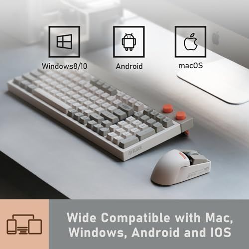 LOFREE Touch PBT ワイヤレスマウス（ブロックレトロ・ライトグレー