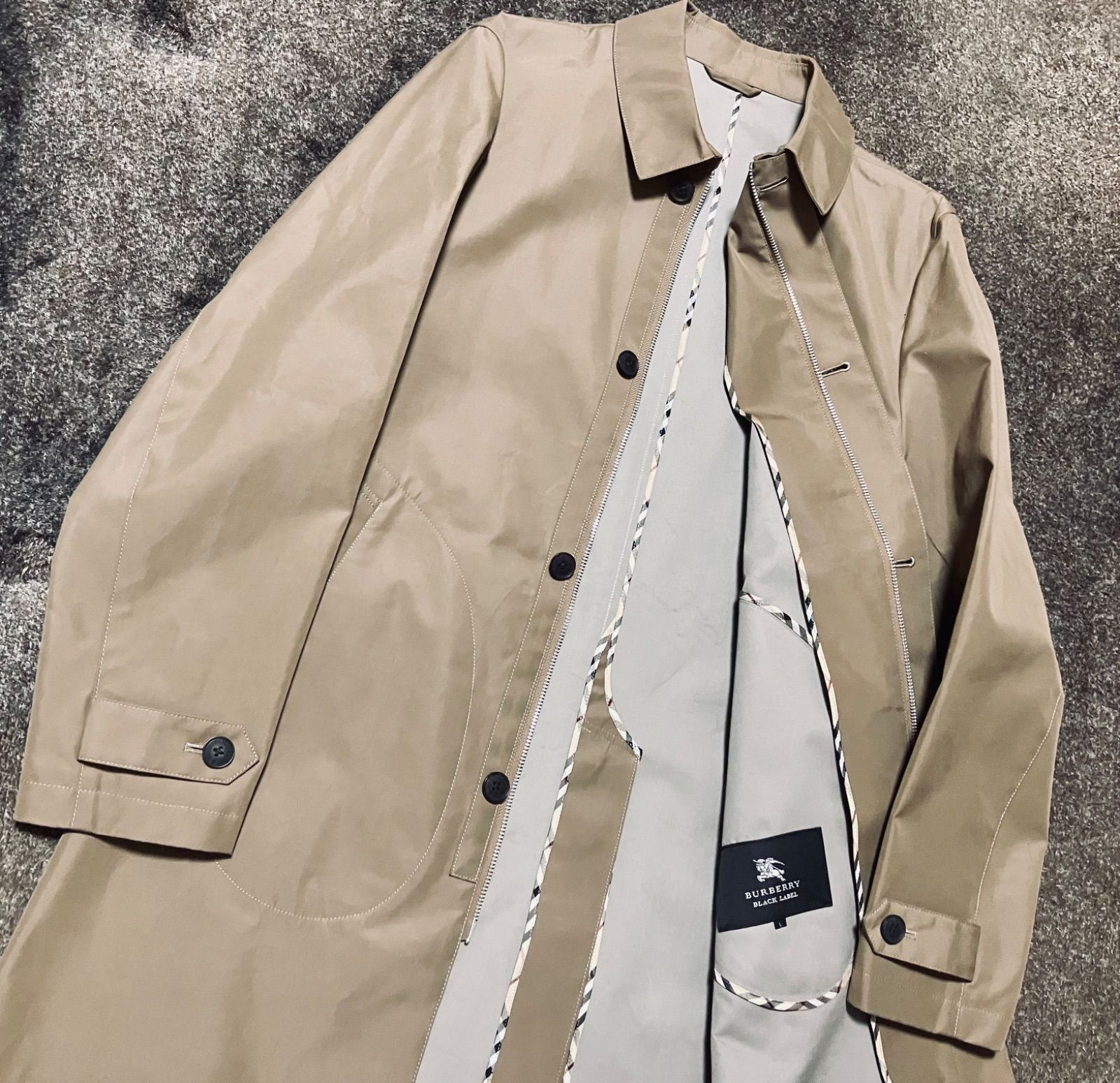 激レア！】BURBERRY バーバリー BLACK LABEL ステンカラーコート Men's