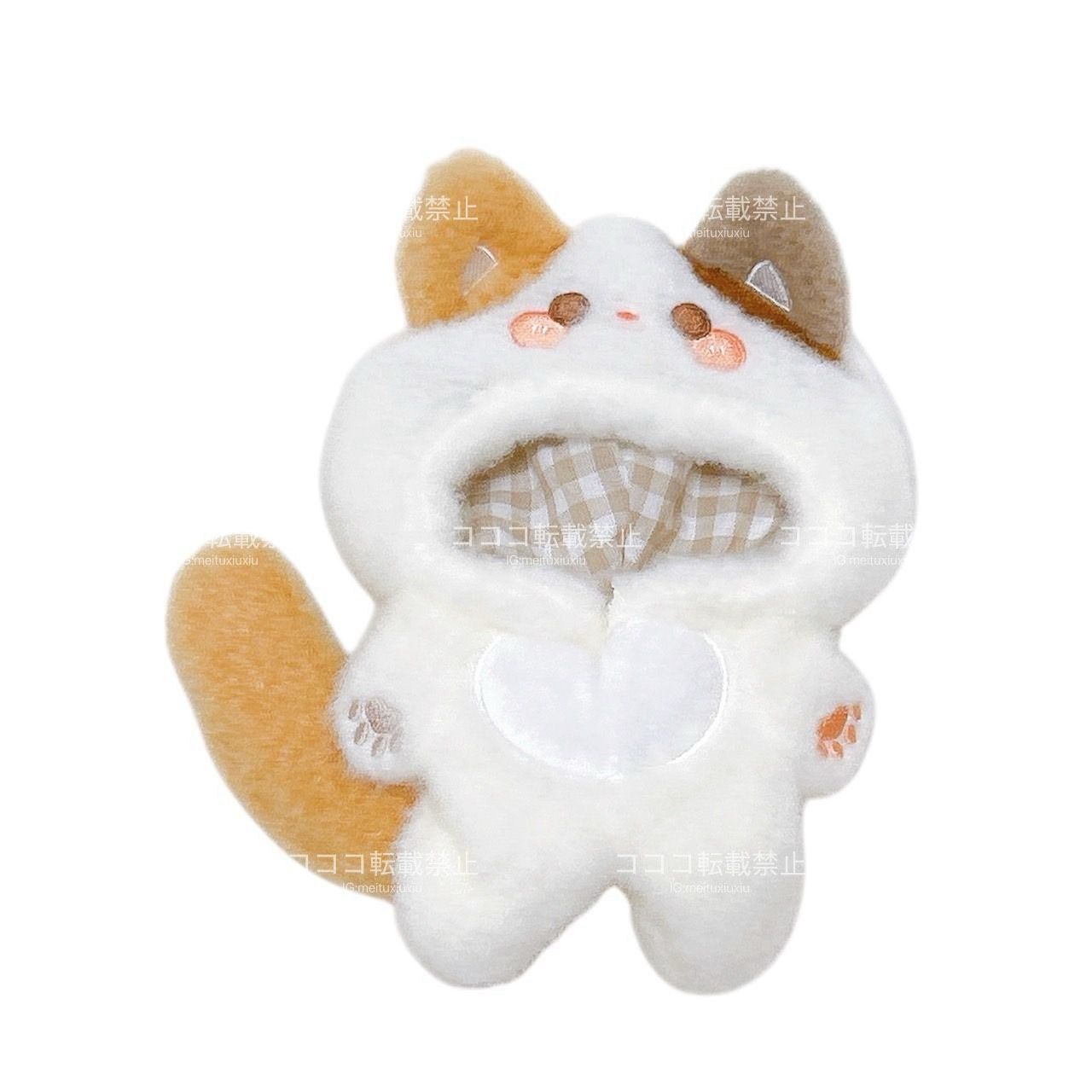 10cmぬい服】もふもふ アニマル 着ぐるみ 動物 三毛猫 ハムスター