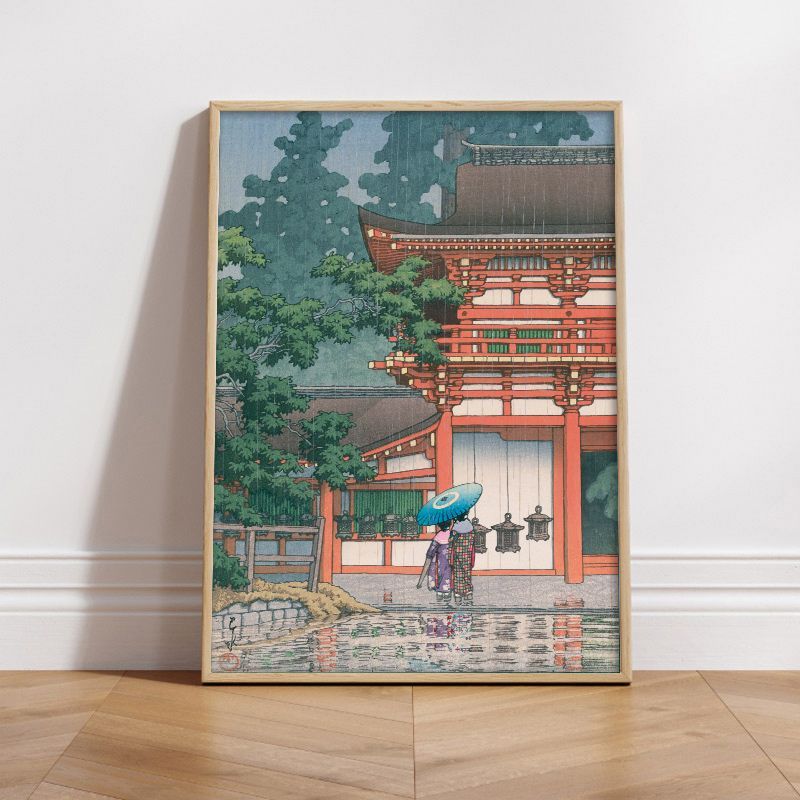 A2サイズ 川瀬巴水 ポスター 奈良春日神社 風景画 旅情 和風 アート