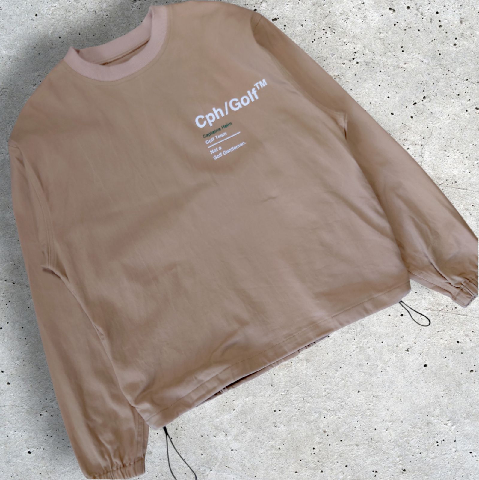 Cph/Golf™ ベージュジャケット Cph/Golf™ LOGO NO COLLAR JACKET BEIGE – Cph/Golf™︎