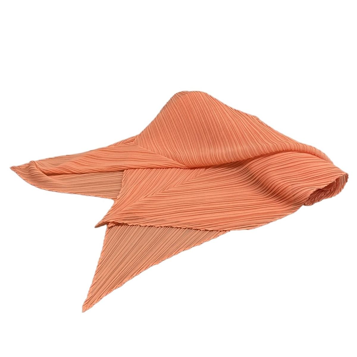 PLEATS PLEASE(プリーツプリーズ) ストール(ショール)美品 - オレンジ