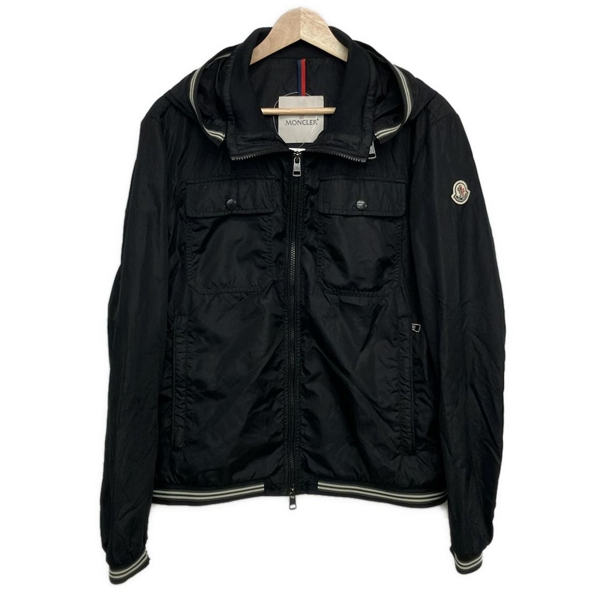 MONCLER(モンクレール) ブルゾン サイズ2 M メンズ JEANLUC 黒 長袖/春