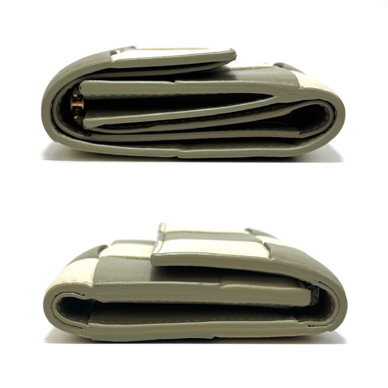 ボッテガヴェネタ マキシイントレチャート 三つ折り財布 コンパクト