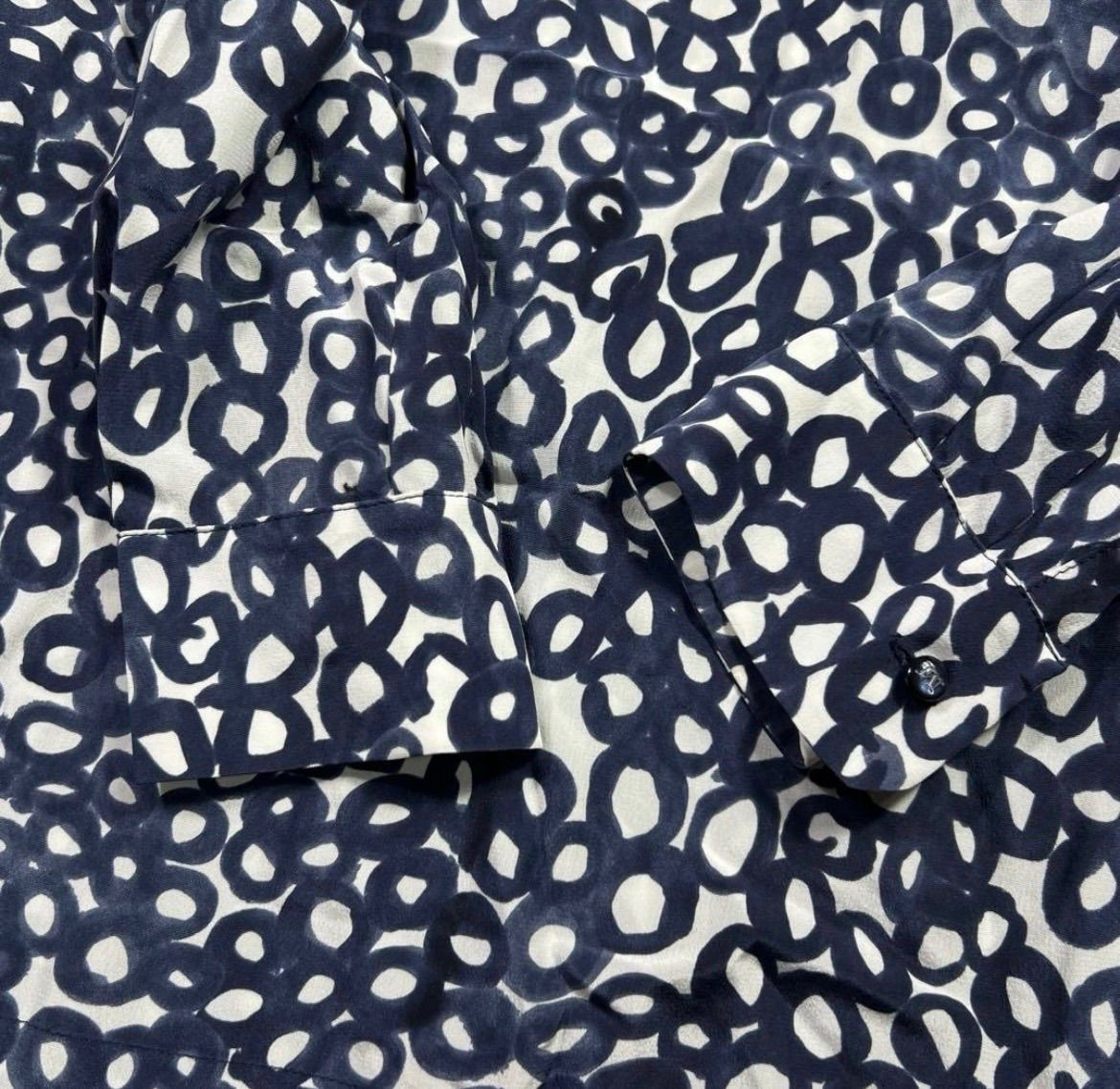 新品タグ付き マックスマーラ ブラウス シルク100% 白タグ 花柄 XL 近年 シルク100 白タグ MAX MARA マックスマーラ セットアップ ブラウス 総