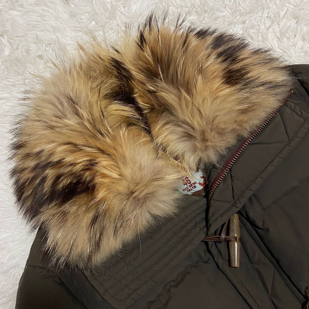 ディースクエアード OSQUARED2 ダウンジャケット リアルファー トグル