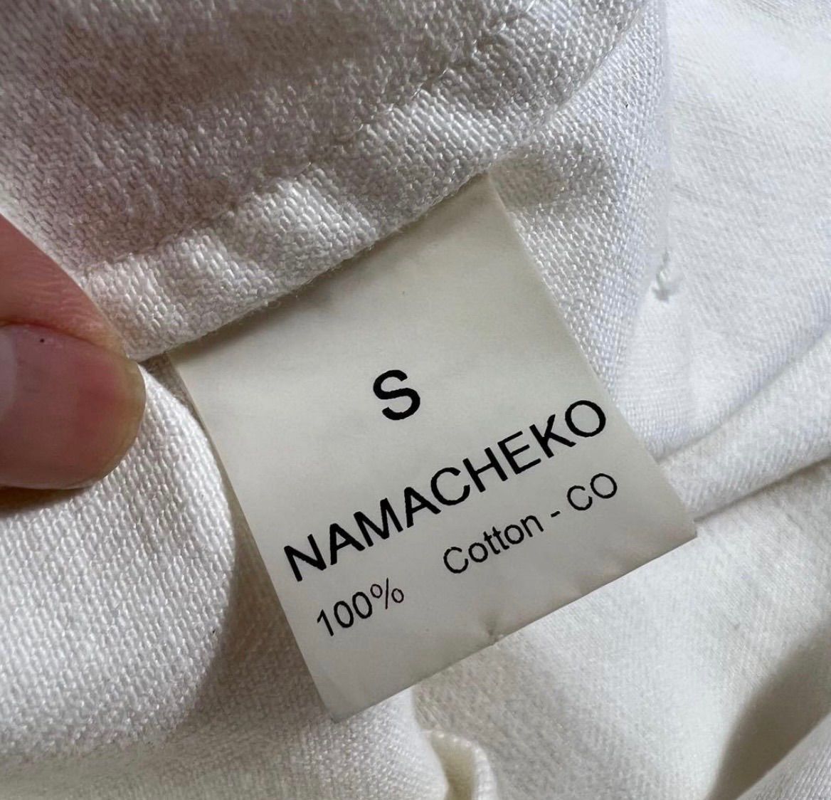NAMACHEKO ナマチェコ 21AW デニムシャツ/ジャケット ホワイト MANNI