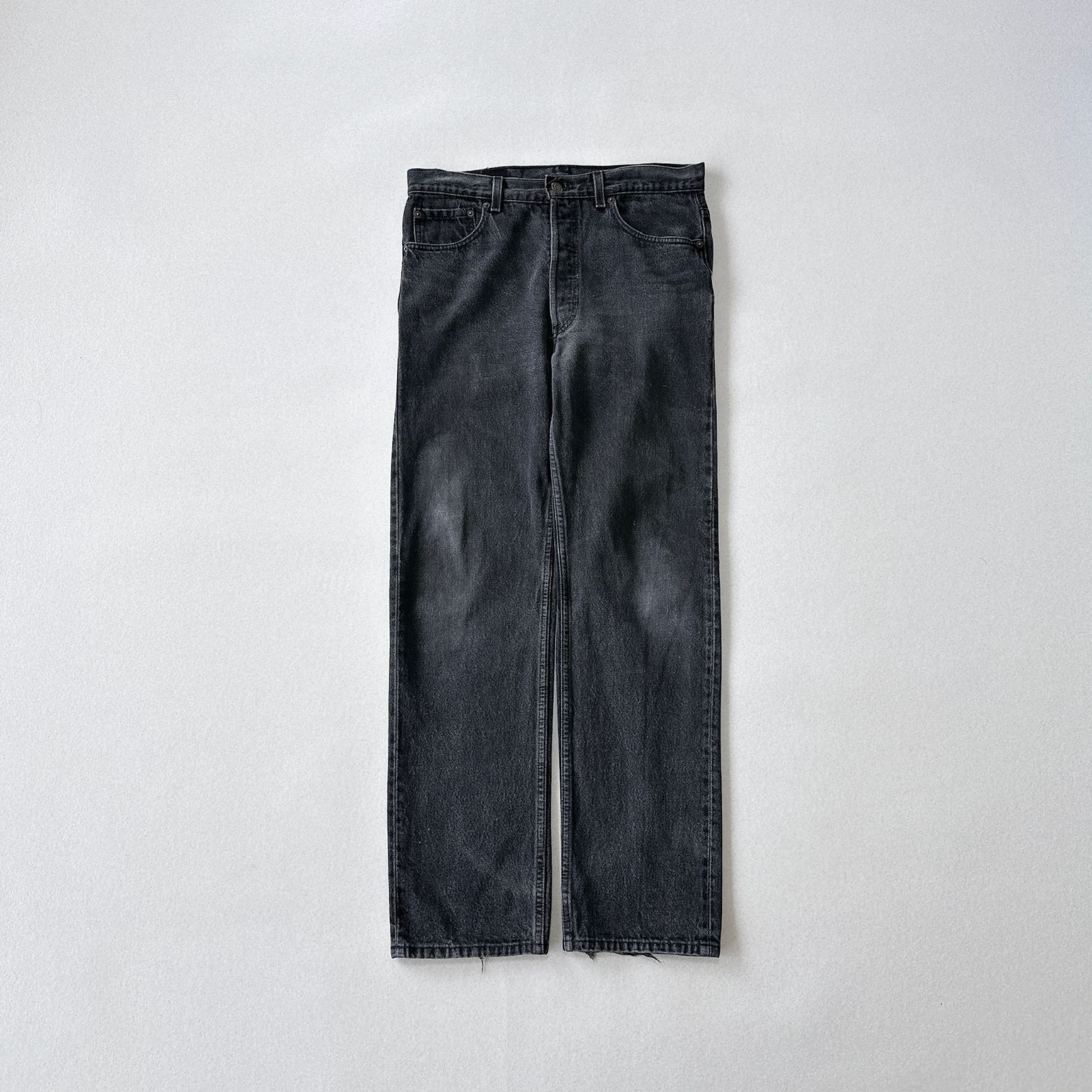 極上品】90s USA製 リーバイス 501 後染め ブラックデニム W33 L30