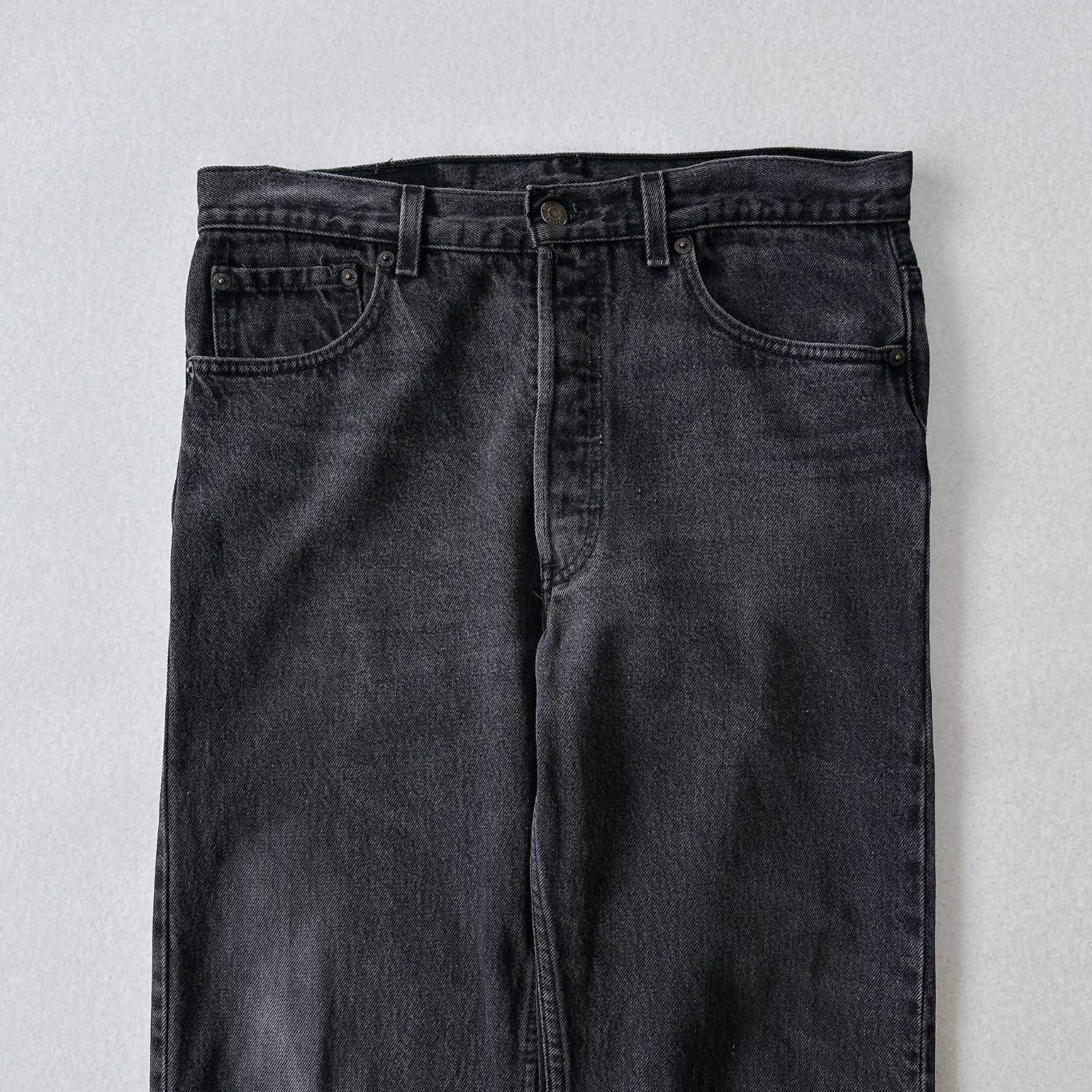 極上品】90s USA製 リーバイス 501 後染め ブラックデニム W33 L30