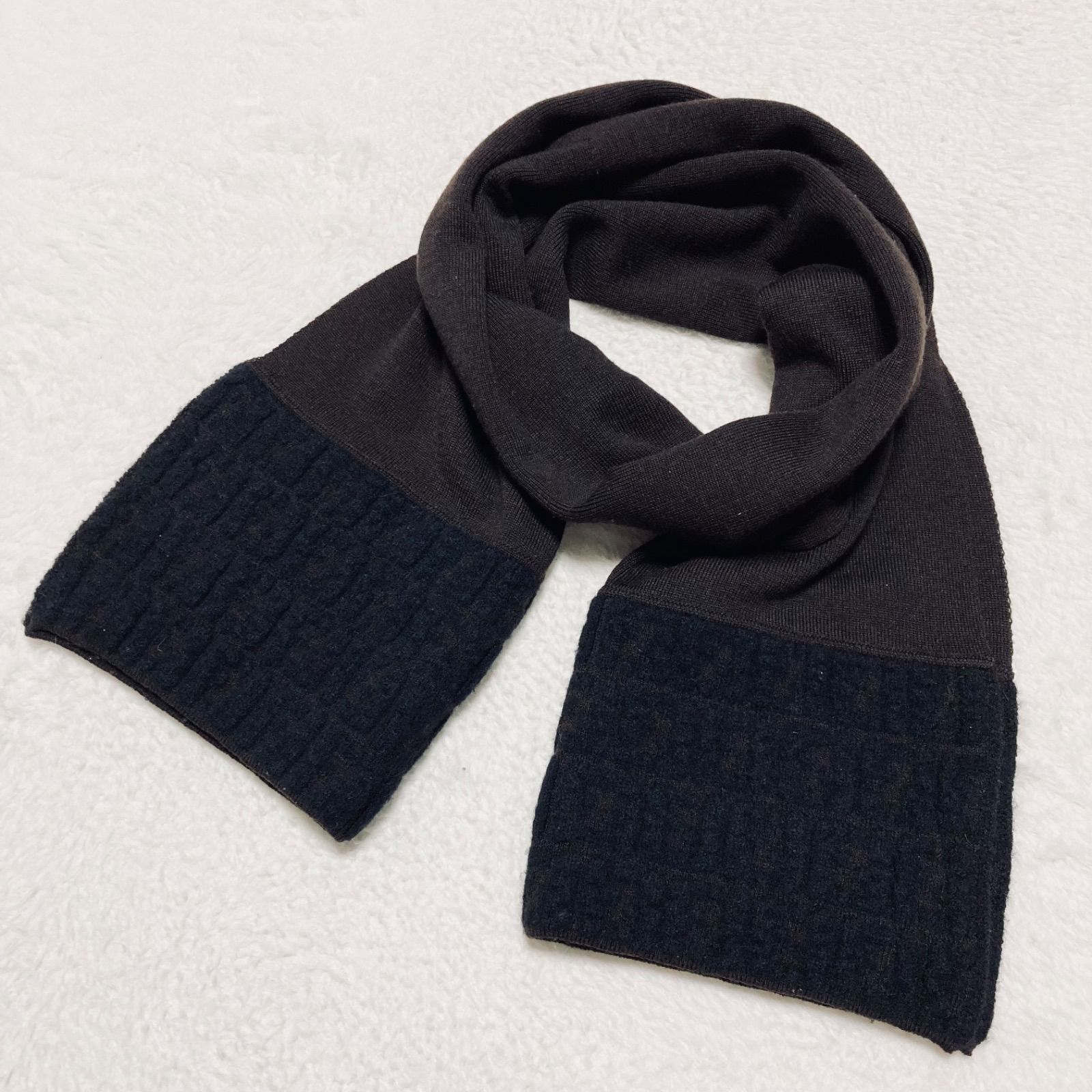 □良品□FENDI フェンディ マフラー ズッカ size42 イタリア製