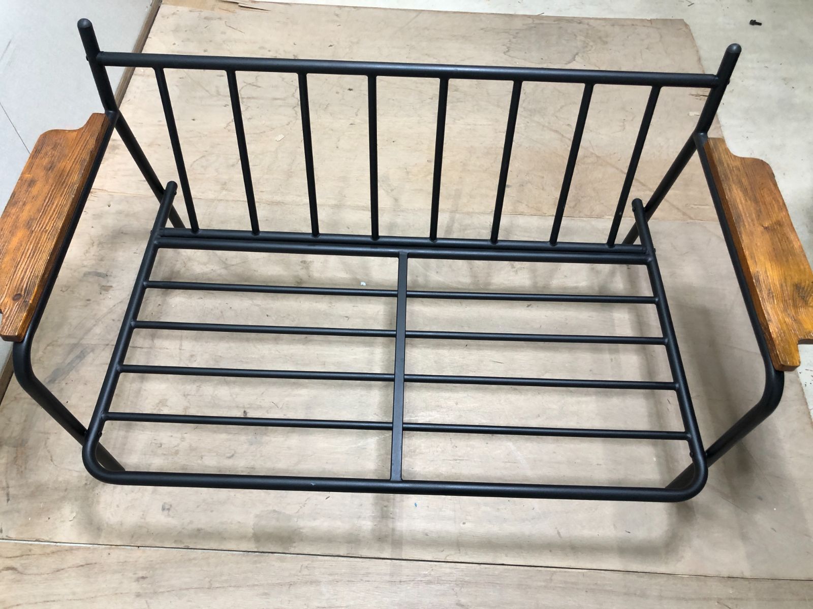 ソフトレザー 鉄脚 2人掛け ソファ 肘付き 75050-1-010 - メルカリ