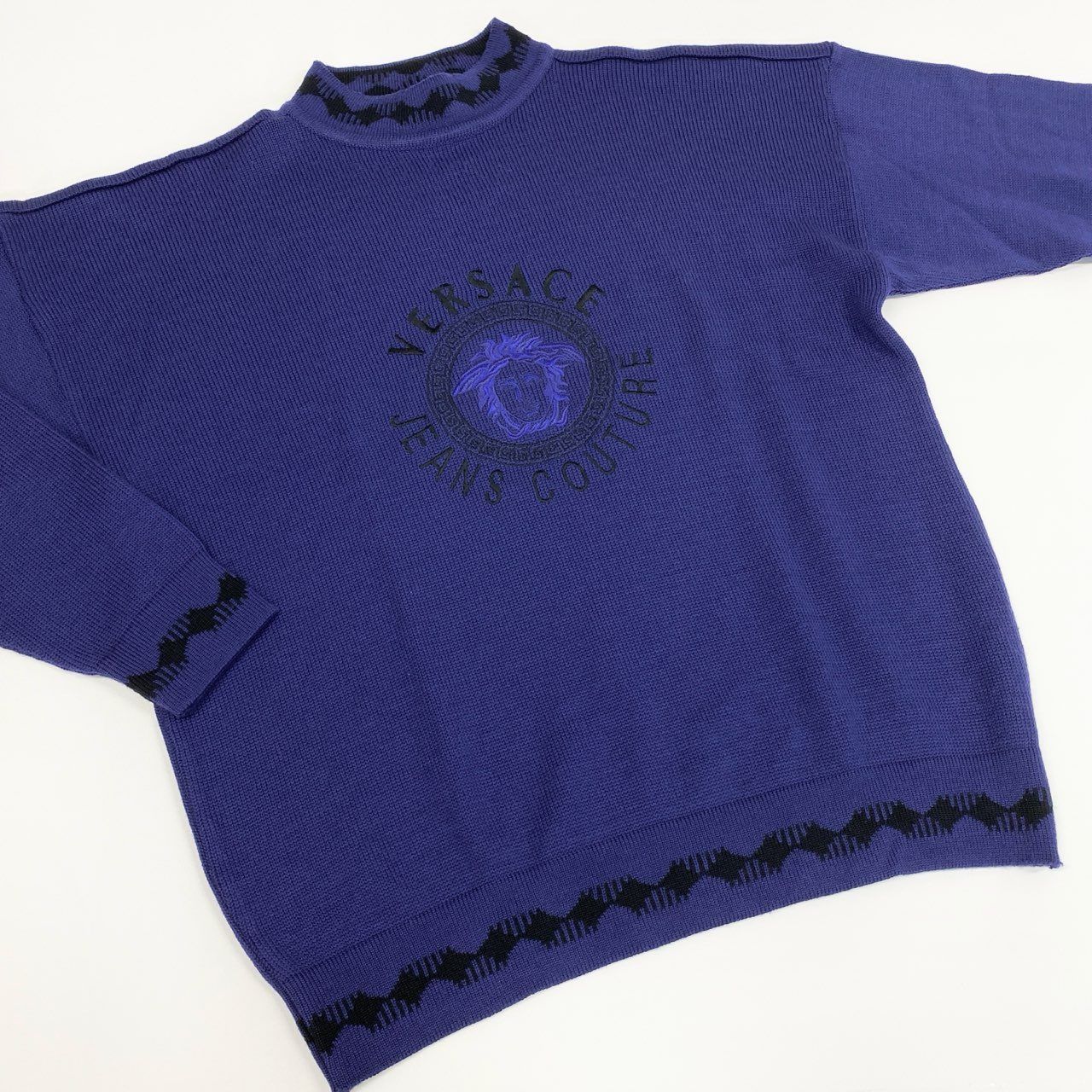 Gianni Versace vintage総柄 ニット メデューサ セーター Gianni Versace vintage総柄 ニット メデューサ セーター 中古・古着