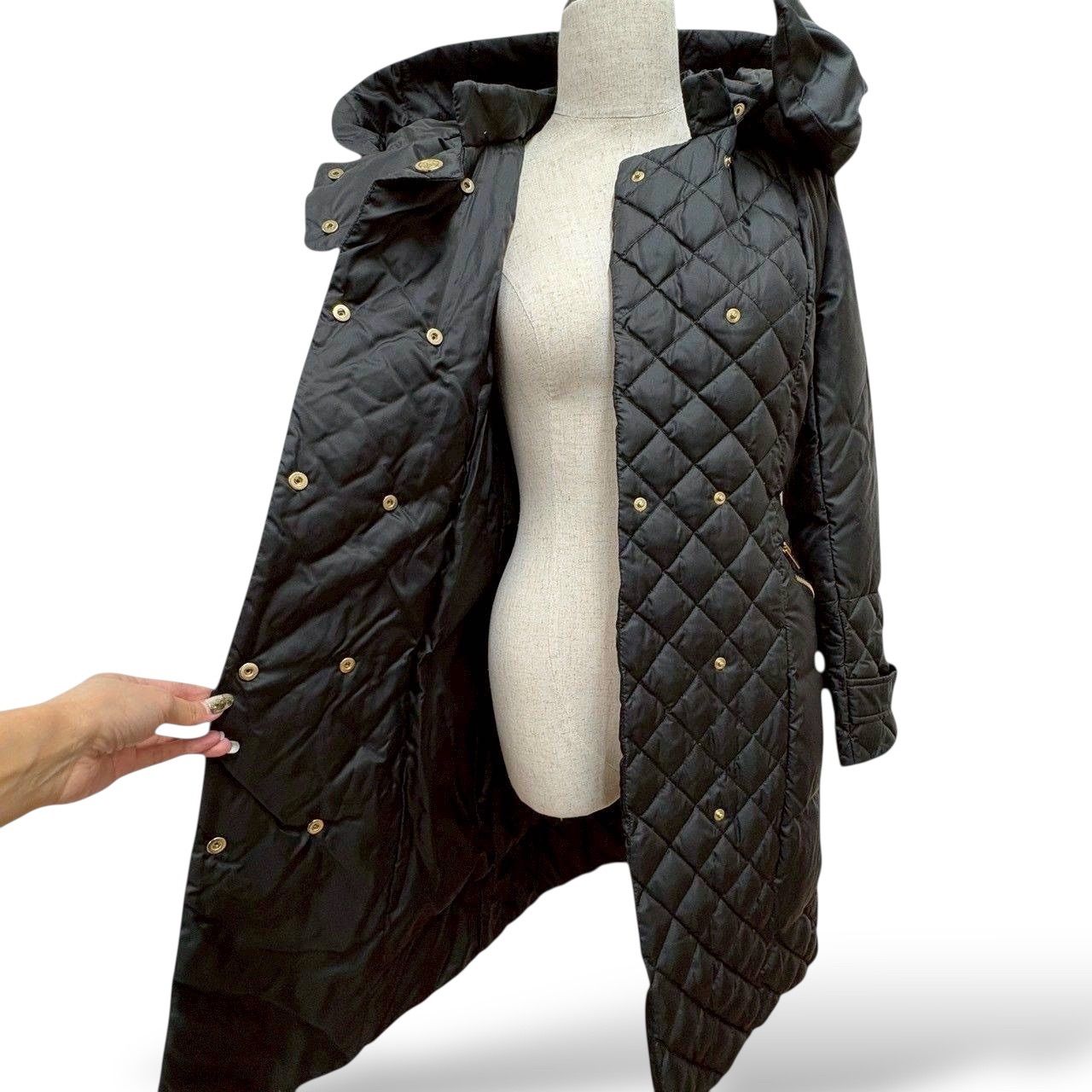 極美品✴︎ ブルマリン ダウンコート キルティング　リアルグースダウン　S 黒 極美品✴︎ ブルマリン ダウンコート キルティング リアルグースダウン