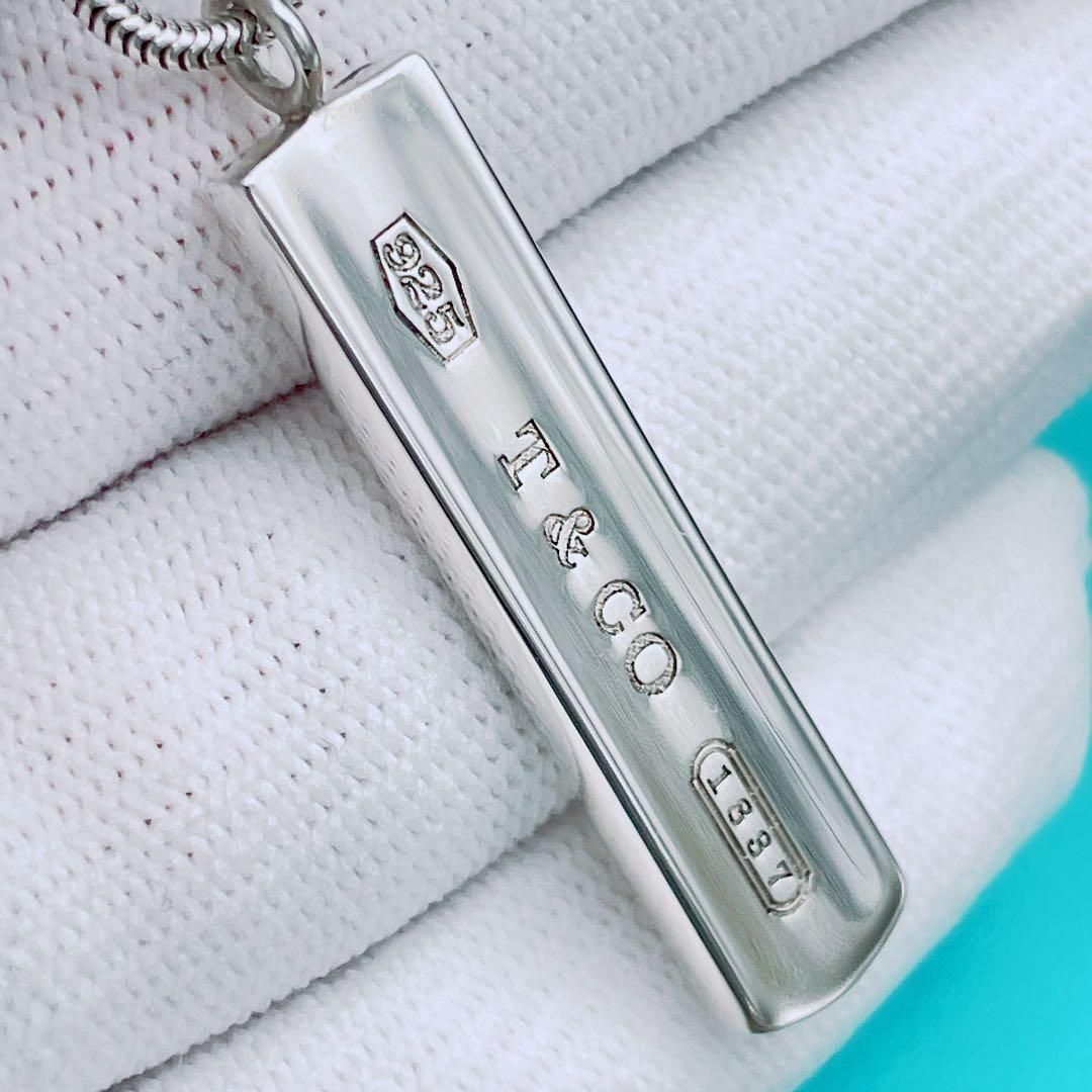 ◇ティファニー◇ 1837 バー プレート ネックレス 925 スネークチェーン ◇ティファニー◇新品仕上済 Tiffany&Co. 1837 バー プレート