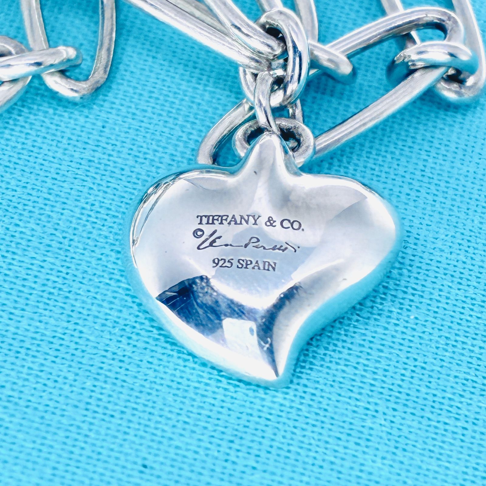 【極美品】TIFFANY ブレスレット カーブドハート シルバーエルサペレッティ Tiffany & Co. ティファニー カーブド フルハート ブレスレット エルサ