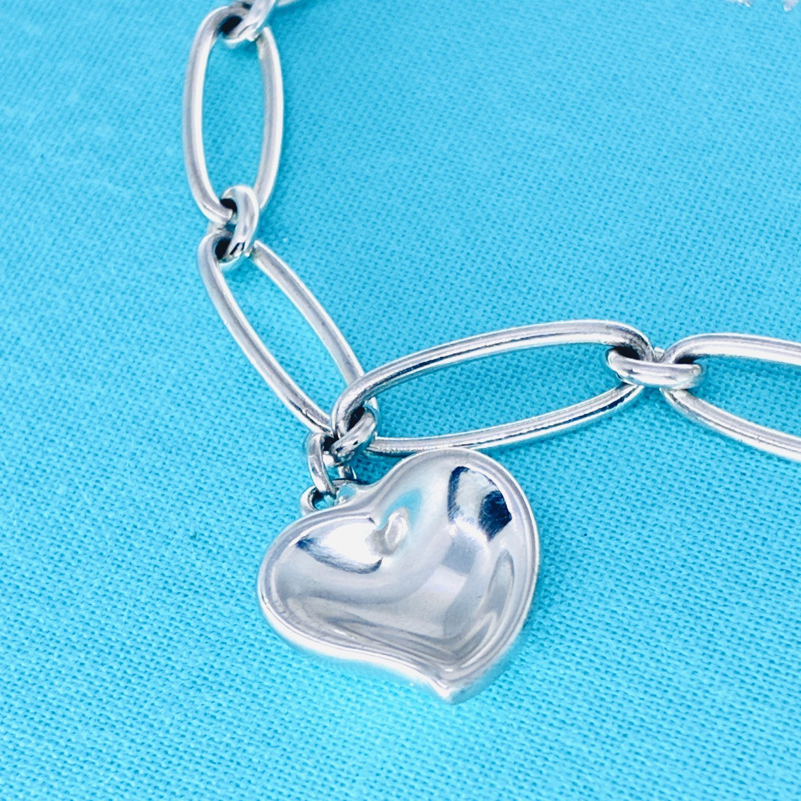 専用ですTIFFANY ティファニー カーブド フルハート ブレスレットシルバー Tiffany & Co. ティファニー カーブド フルハート ブレスレット エルサ