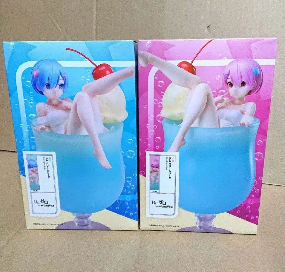 未開封 現物)Re:ゼロ レム ラム パフェ クリームソーダ フィギュア