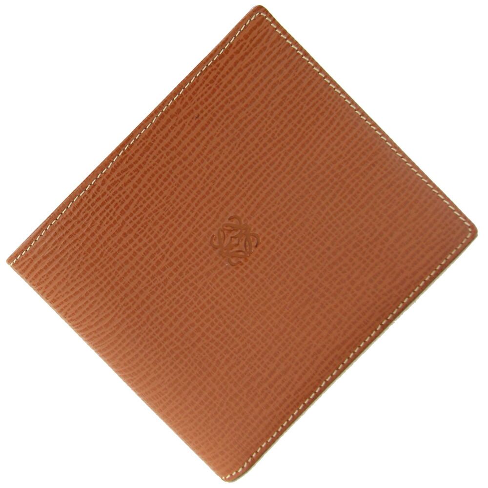 極美品 ＊ LOEWE ロエベ アナグラム型押し レザー 二つ折り財布 ブラウン ロエベ 二つ折り財布 アナグラム ブラウン レザー 中古 - メルカリ