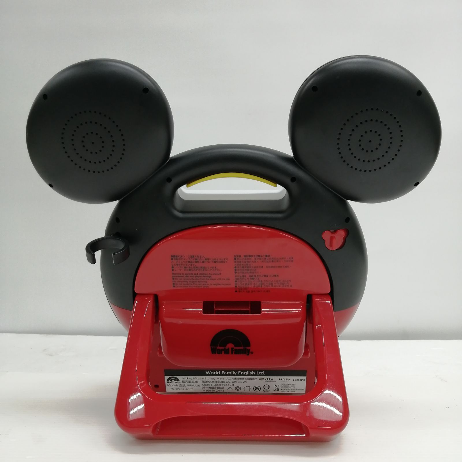 動作品】Disney ポータブルBDプレーヤー Mickey Mouse Blu-ray Mate