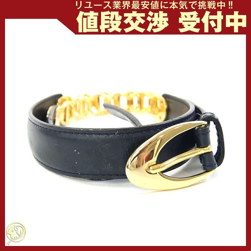 ディオール ベルト ネイビ ー ゴールド金具 レザー - メルカリ