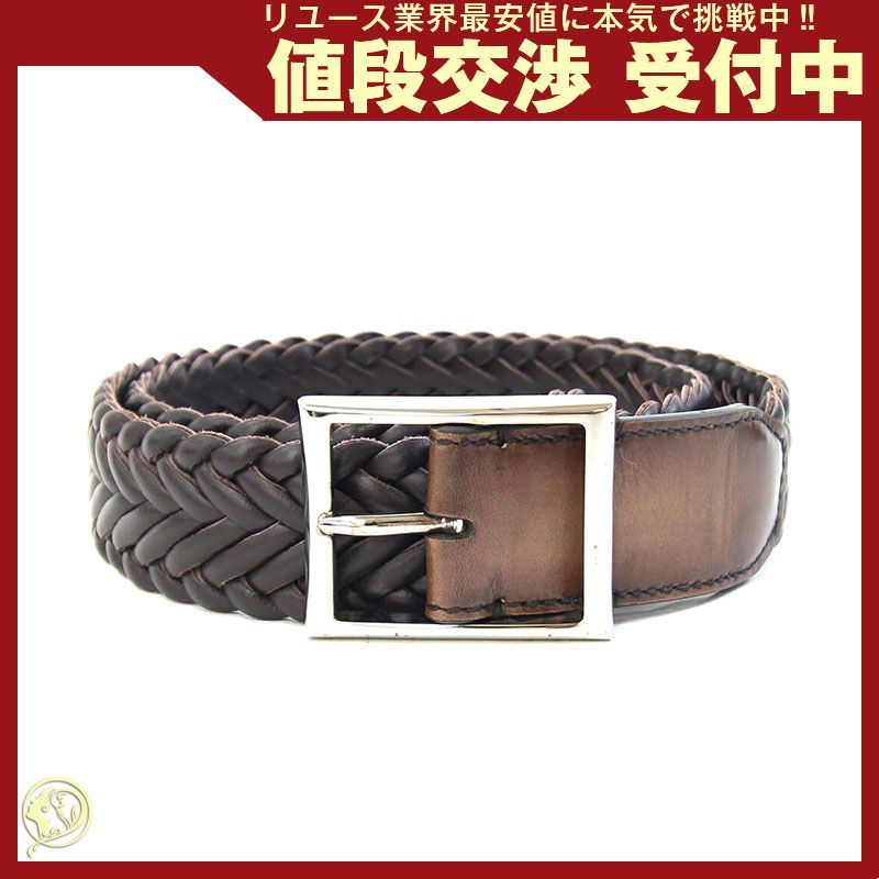 ベルルッティ ベルト ダークブラウン レザー 中古 男性 - メルカリ