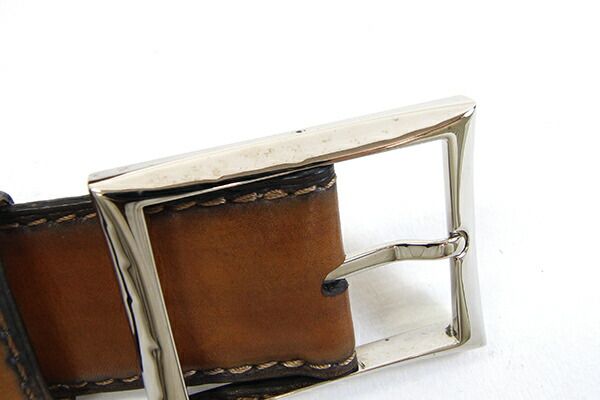 ベルルッティ ベルト ブラウン スクリットレザー 中古 - メルカリ