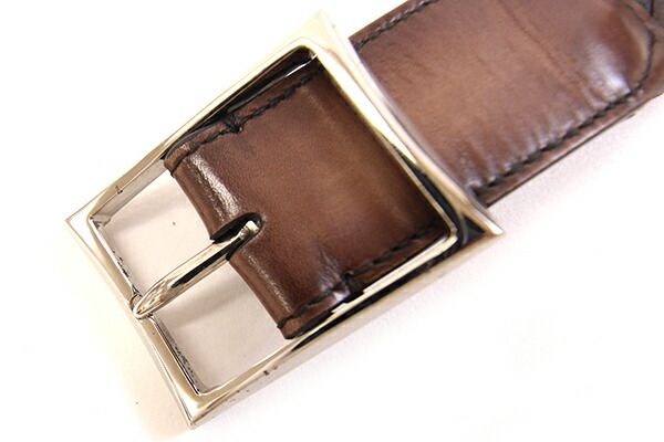 美品✨ベルルッティ レザーベルト ダークブラウン+ダークグレー ベルルッティ ベルト ダークブラウン レザー 中古 男性 - メルカリ