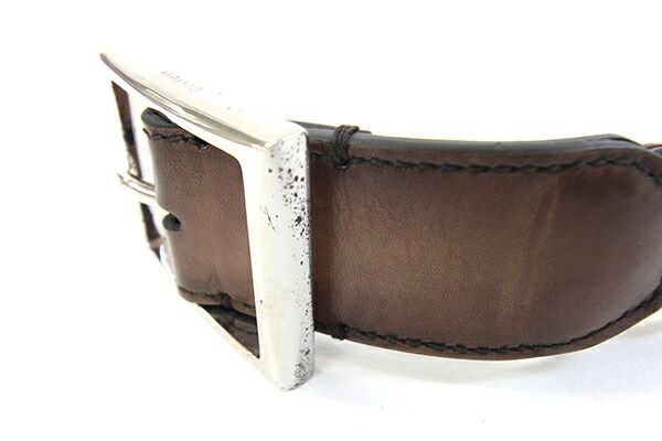 ベルルッティ ベルト ダークブラウン レザー 中古 男性 - メルカリ