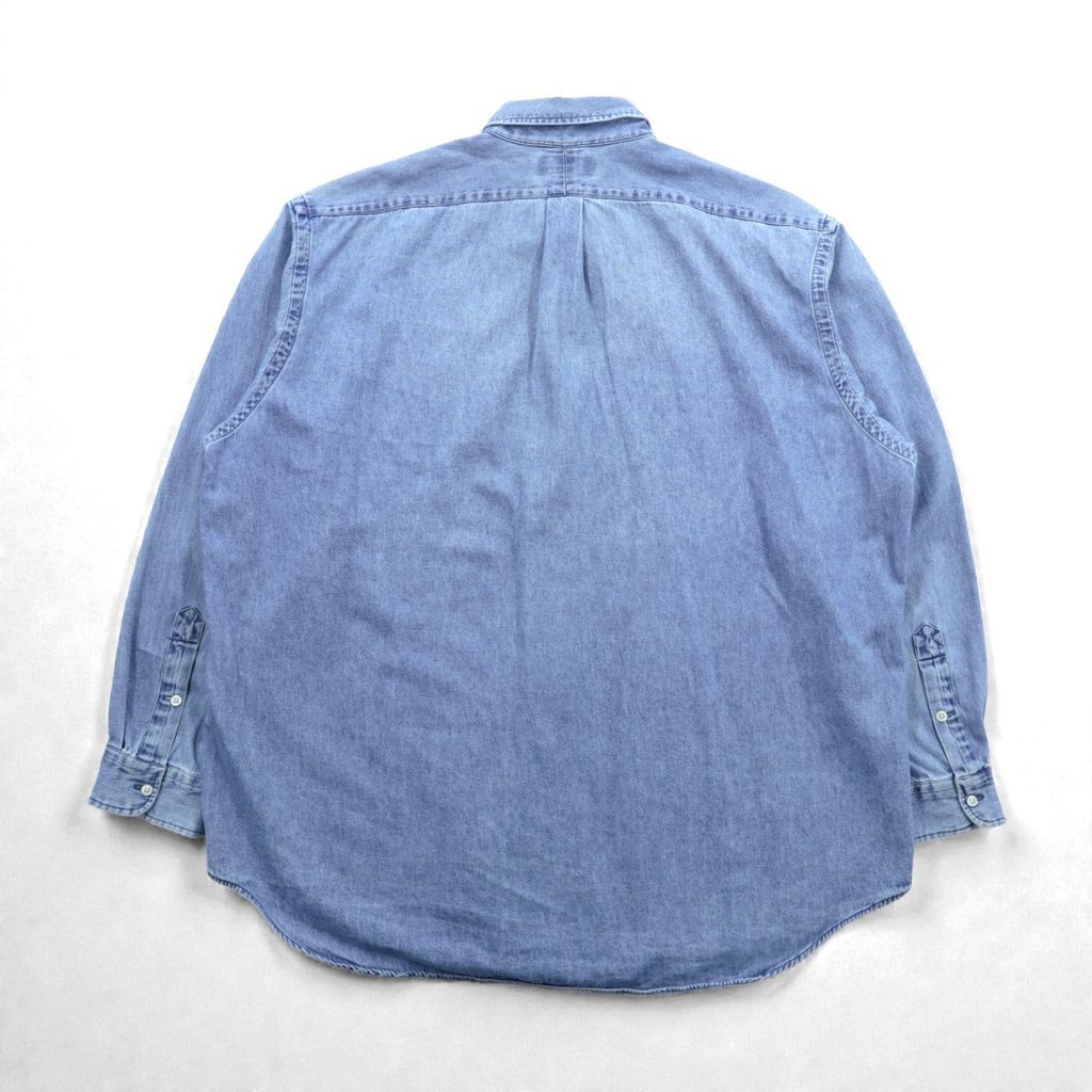 Ralph Lauren 90年代 ボタンダウン デニムシャツ 2XL インディゴ BLAKE