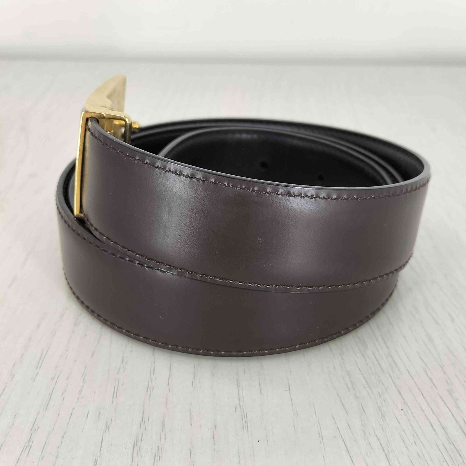 BURBERRY ゴールドバックル　ベルト　バーバリー BURBERRY - BURBERRY(バーバリー) ゴールドバックル レザーベルト