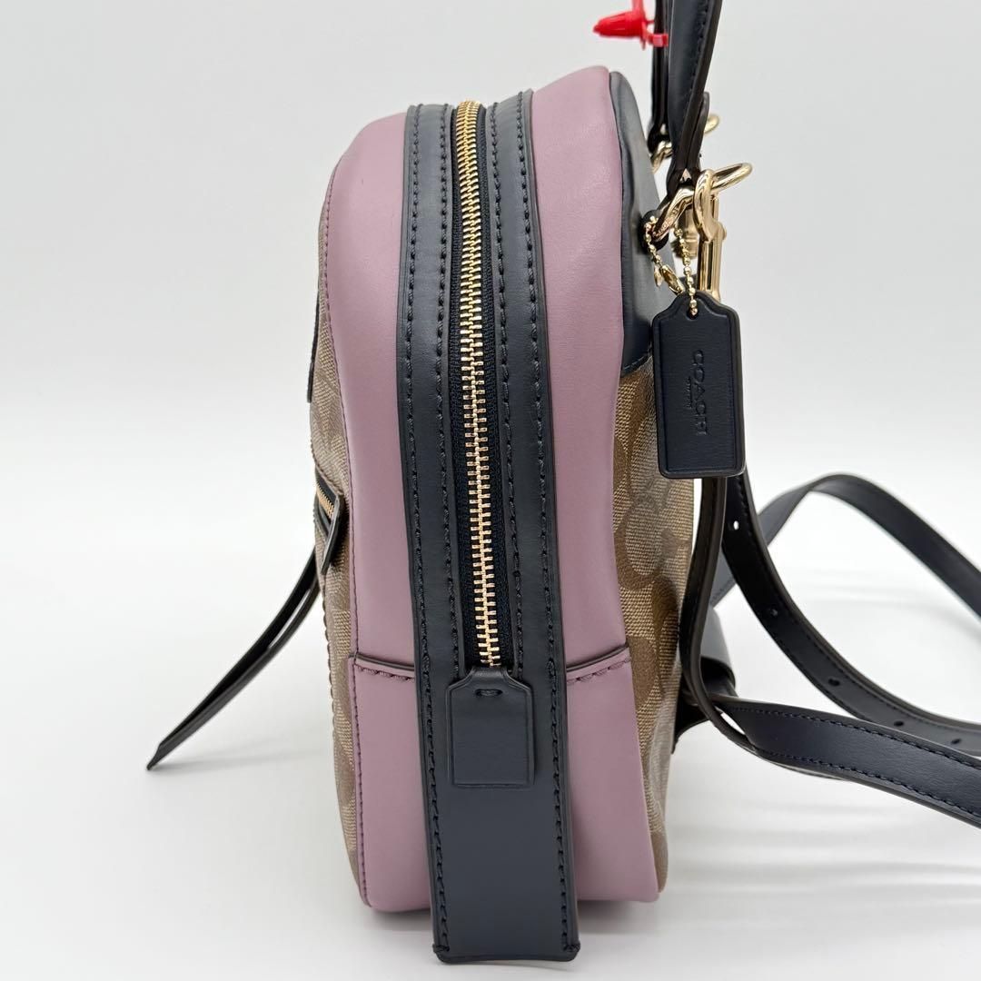 極美品】COACH シグネチャー ミニリュック バックパック レザー PVC