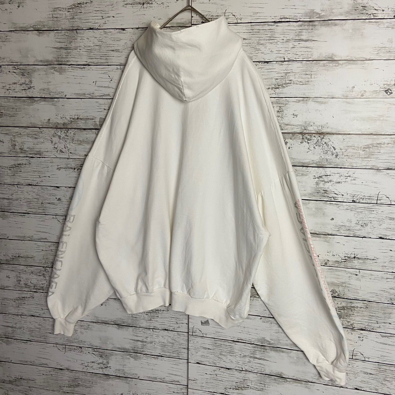 バレンシアガ BALENCIAGA パーカー ダメージ加工 希少 オーバーサイズ