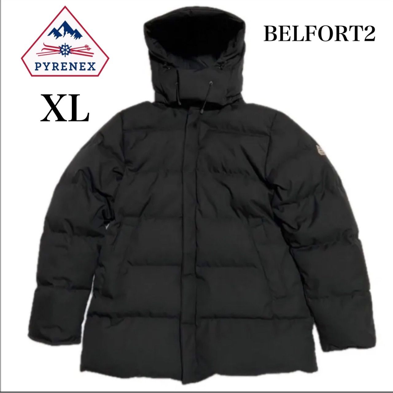 ピレネックス ベルフォール2 2WAY ダウンジャケット ブラック 黒 XL 