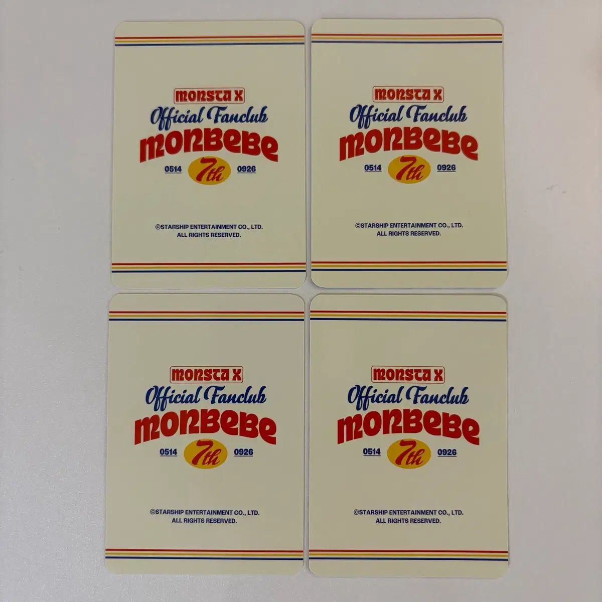 MONSTA X(モンスタエックス・モネク) トレカ 4枚 (トップスホルダー