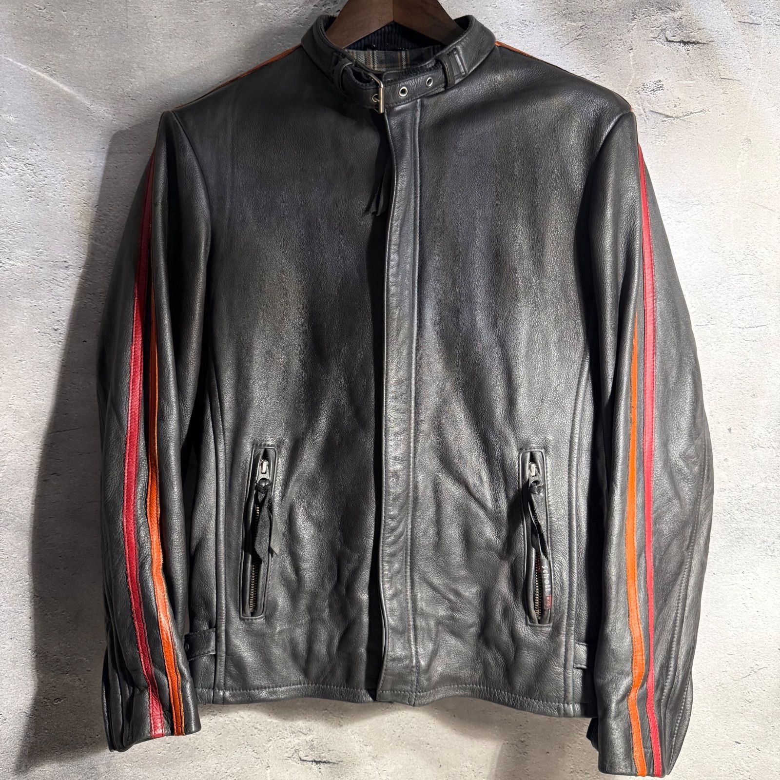 Schott ショット レザージャケット M ブラック系 ビンテージ 裏地