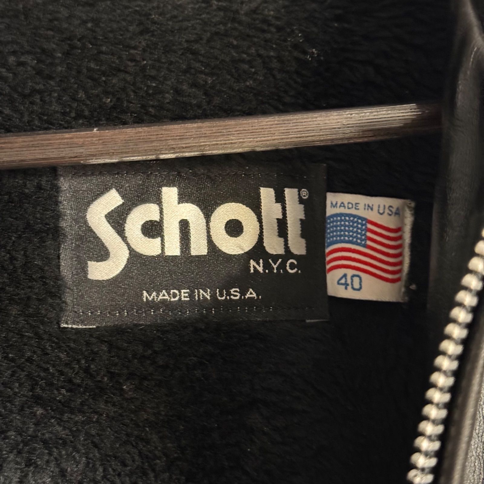 Schott ショット レザージャケット 40 USA製 インナーボア付き