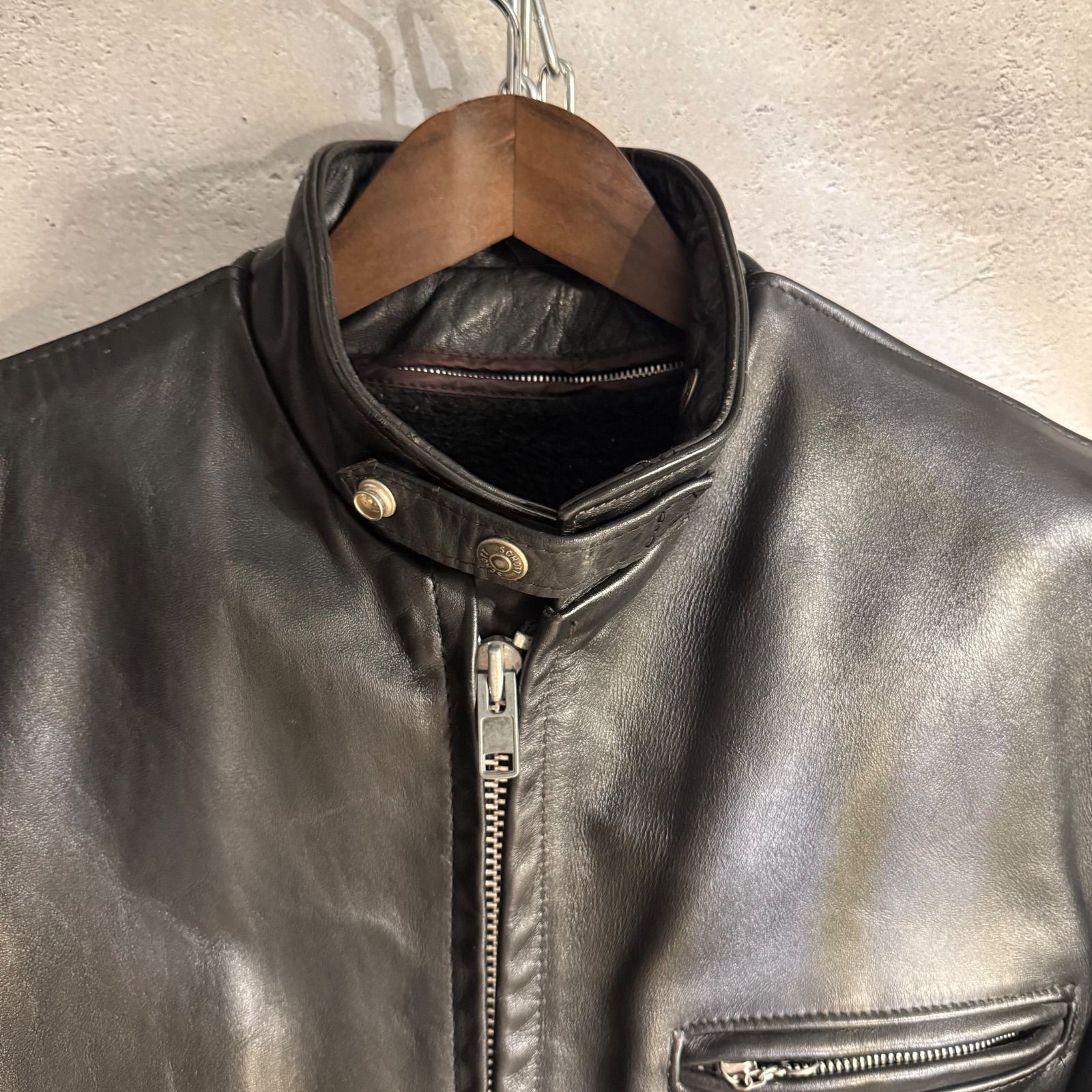 Schott ショット レザージャケット 40 USA製 インナーボア付き