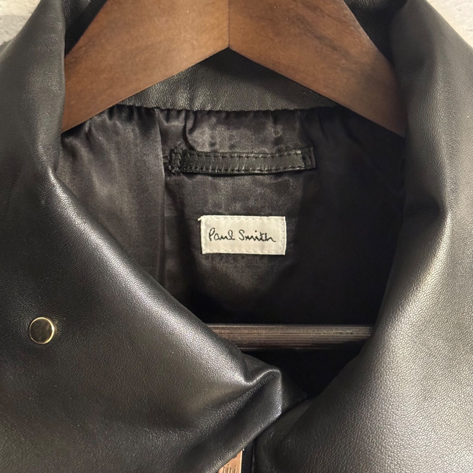 Paul Smith ファーストライン ラムレザー ハイネック ジャケット L 羊