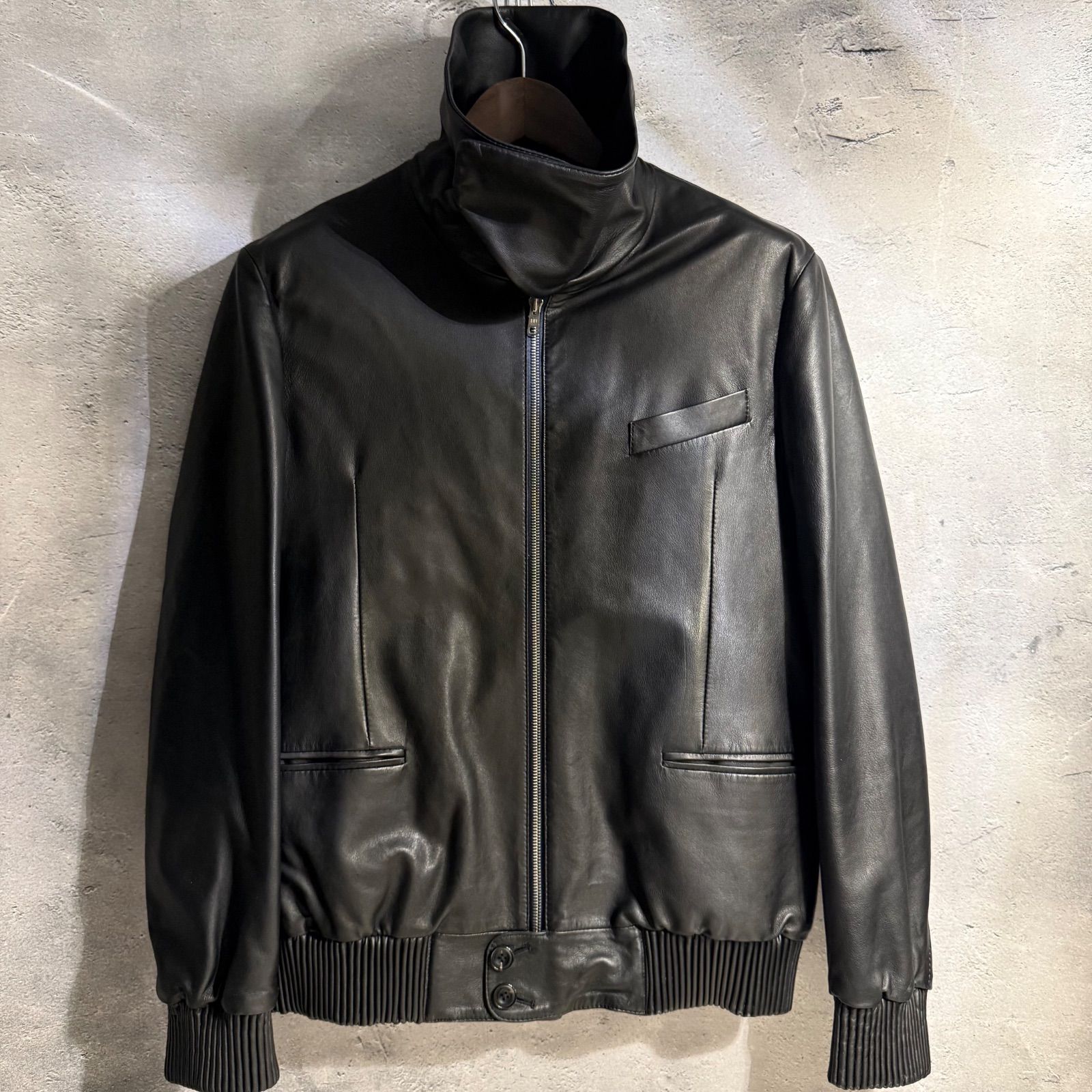 Paul Smith ファーストライン ラムレザー ハイネック ジャケット L 羊