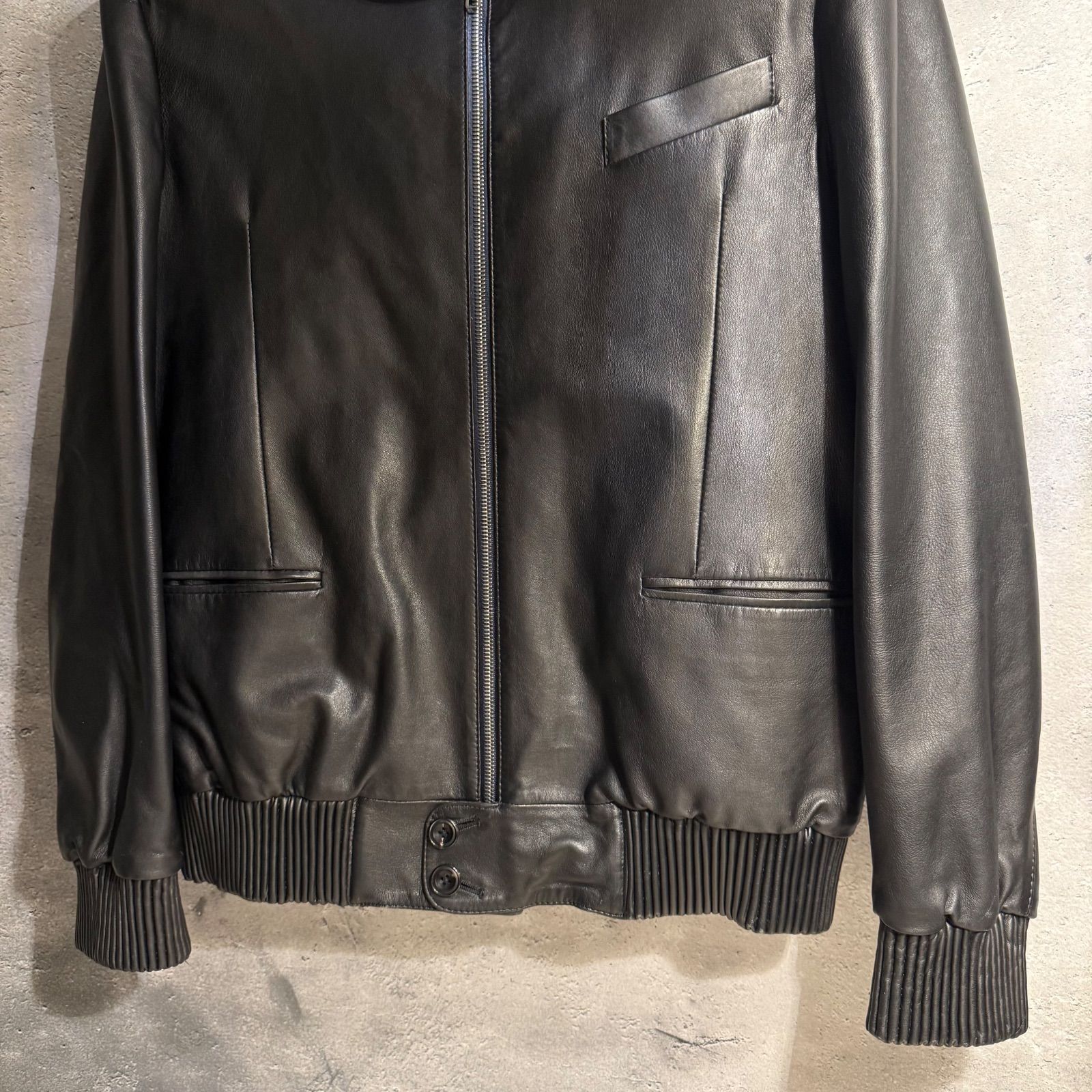 ポールスミス ファーストライン ハイネック ラムレザー ジャケット M 変形 ポールスミス ファーストライン ハイネック ラムレザー ジャケット M 変形