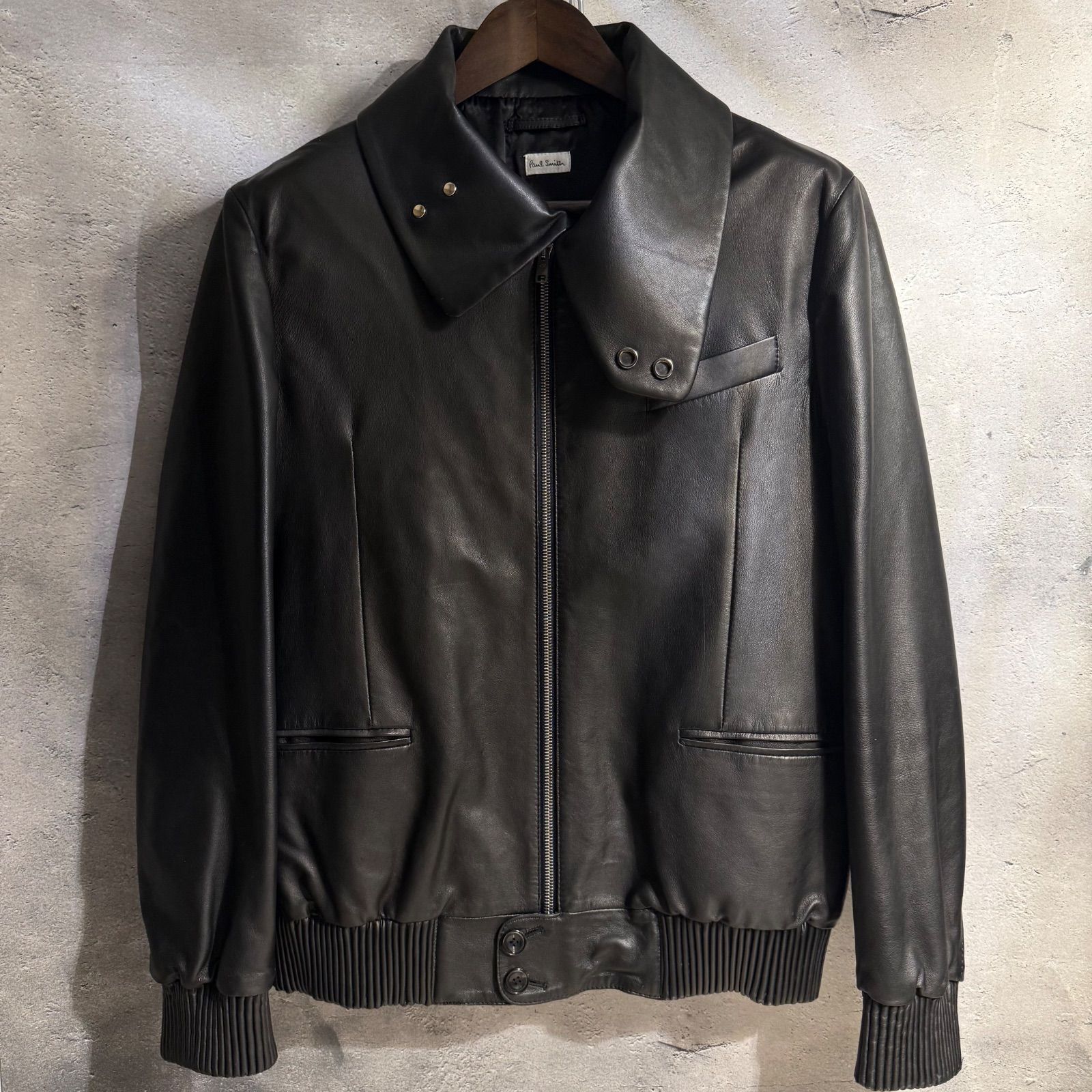 Paul Smith ファーストライン ラムレザー ハイネック ジャケット L 羊