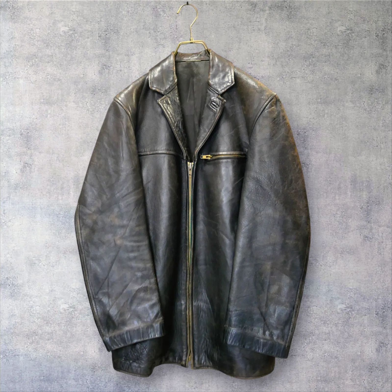 名作】80s フランス製 M.I.C. Cuir ダークブラウン 焦げ茶 濃茶