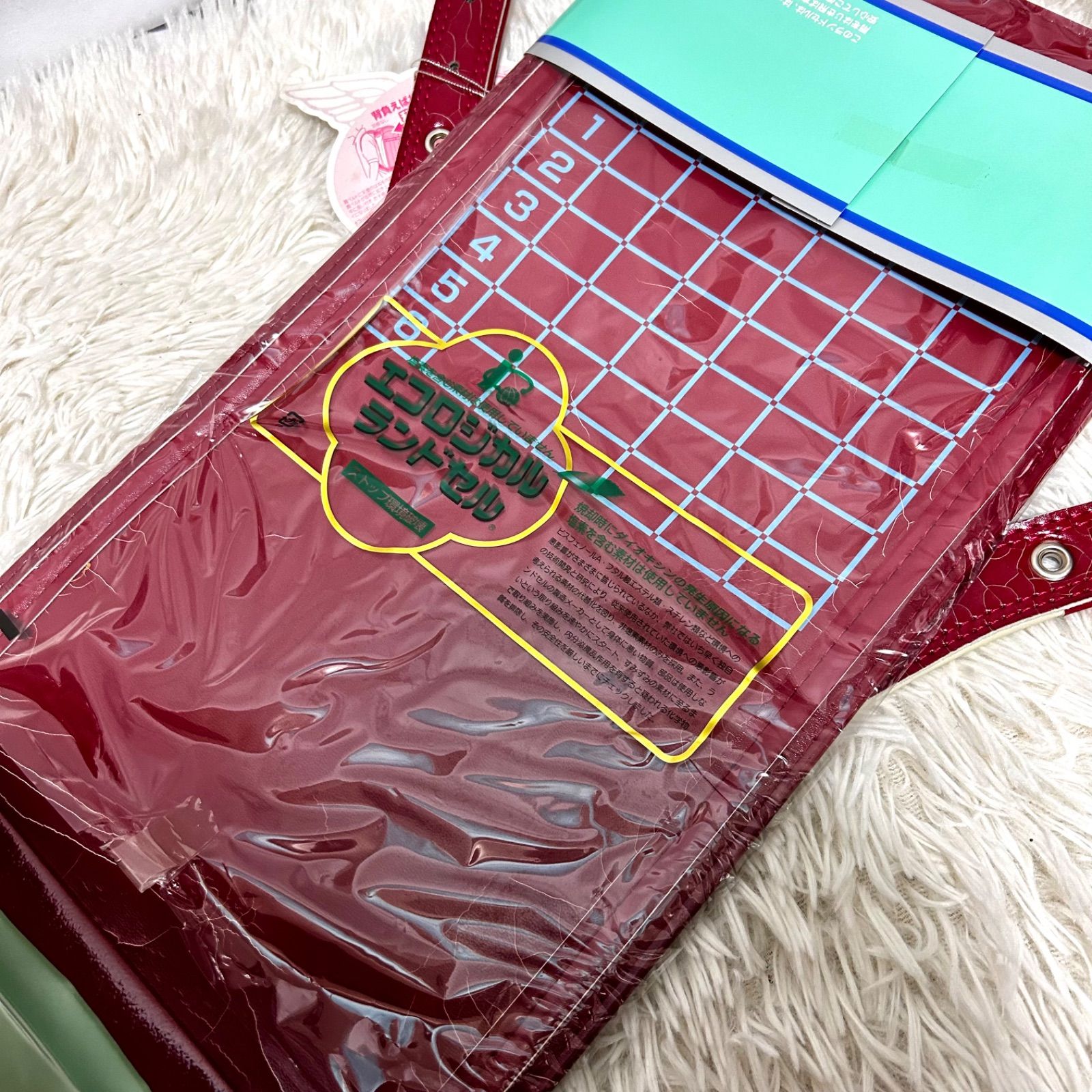 未使用B品 クラリーノ ランドセル レザー 赤 レッド 付属品充実 - メルカリ