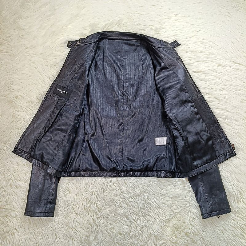 美品　District United Arrows シングルライダースジャケット UNITED ARROWS ユナイテッドアローズ シングルライダースジャケット 36