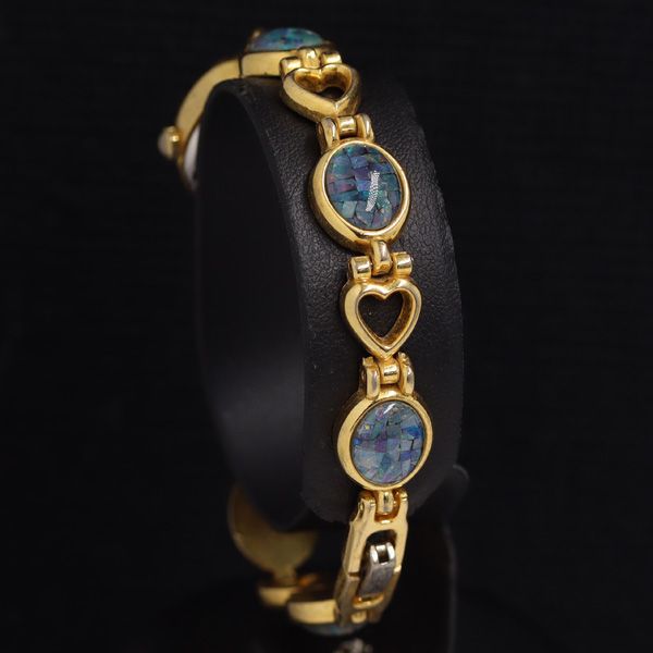 スイス製 オパール QZ オパール文字盤 18K レディース腕時計 KRH