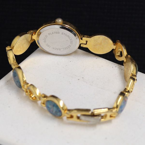 スイス製 オパール QZ オパール文字盤 18K レディース腕時計 KRH