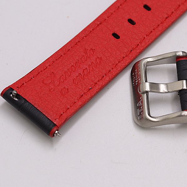 I.T.A Ref.26.000.4 純正ベルト ブラック/レッドカラー 18mm 腕時計