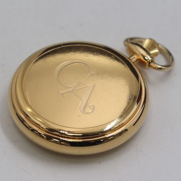 保/箱付 Gianni Accardi Milano GA QZ ゴールド文字盤 懐中時計