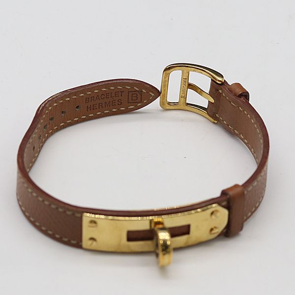 あ*♡様 HERMES ケリーウォッチ ゴールド×ライトブラウン 腕時計 現状お エルメス ケリーウォッチ 純正ベルト レザー B□刻印 ブラウンカラー